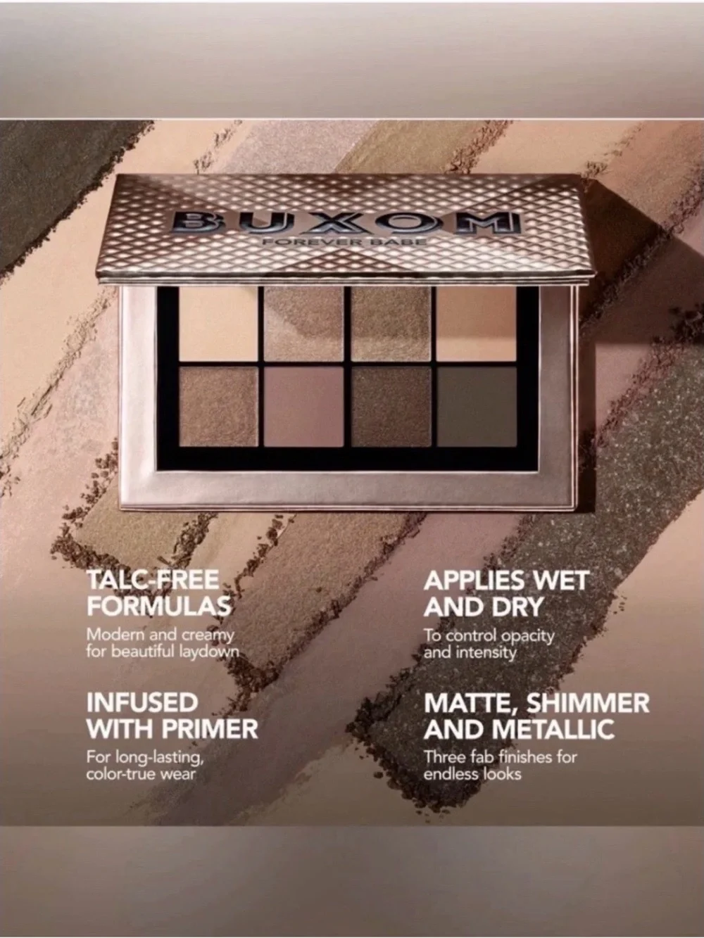 BUXOM Forever Babe Iconic Nudes Eyeshadow Palette - 8 Colors Neutral NIB